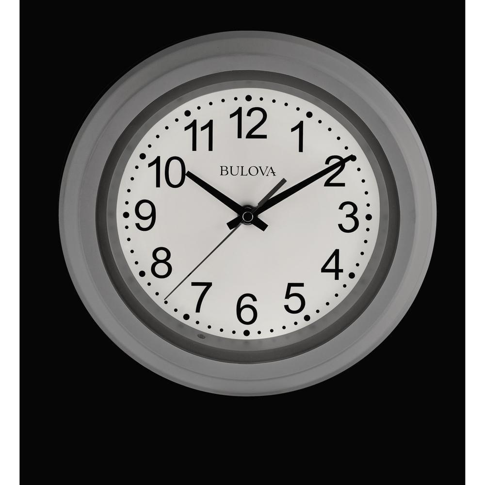 Bulova Clocks Night Vision 10" Diameter Quartz Clock