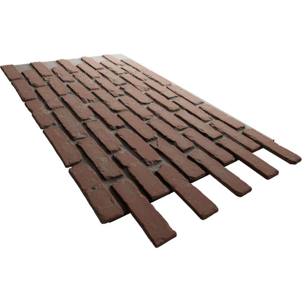 Ekena Millwork EverStone Aged Brick Faux Brick Panel