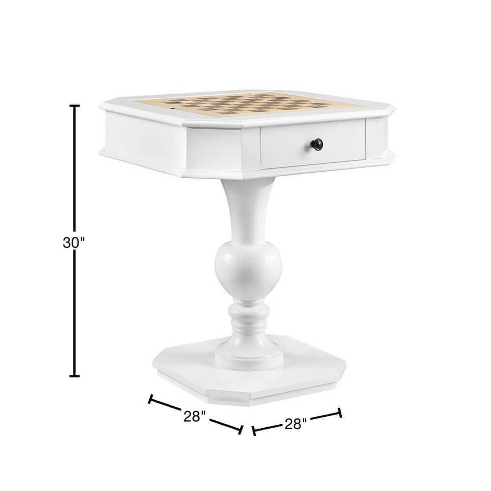 AC00862 - Game Table, White Finish - Galini