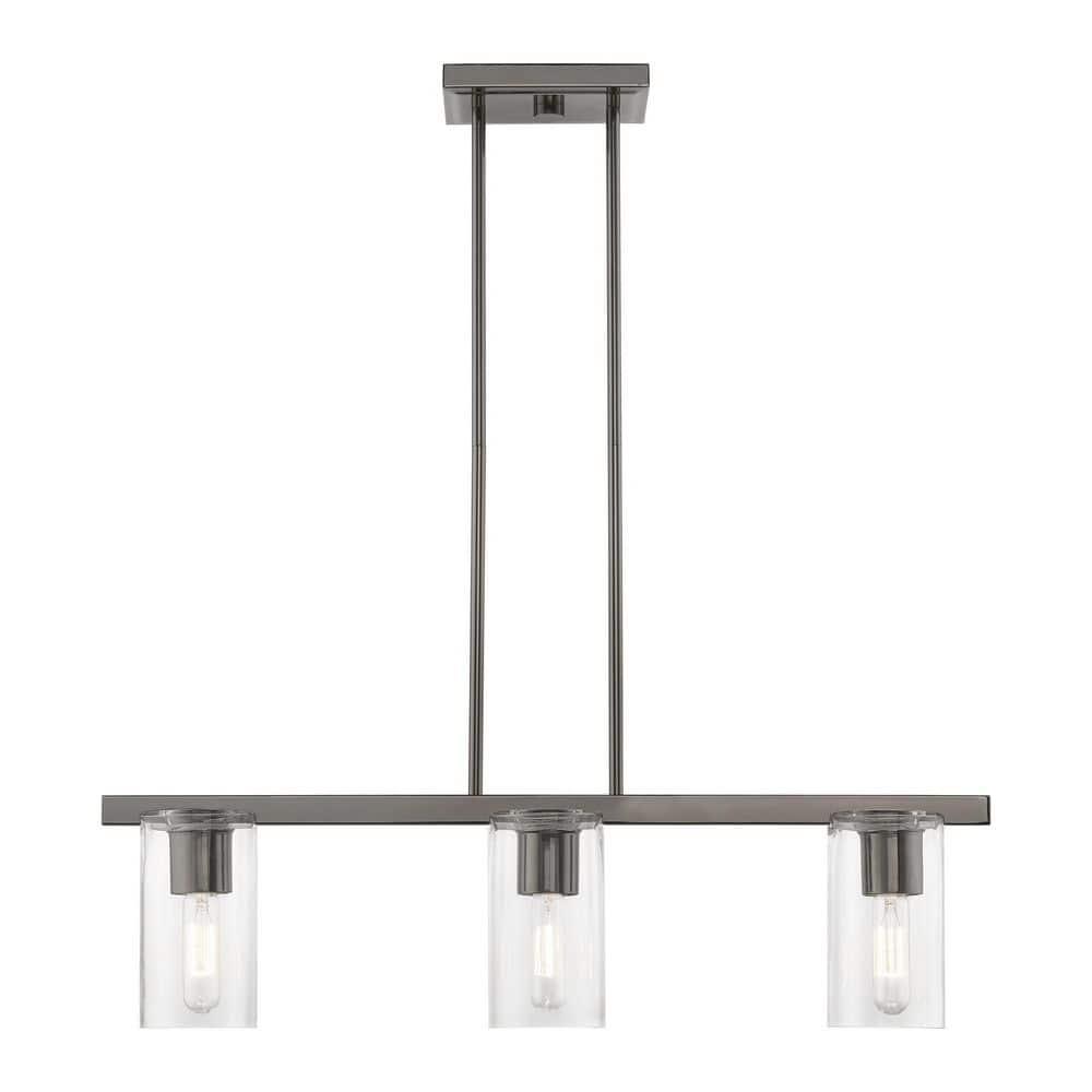 Livex Lighting Clarion 3 - Light Chandelier in  Black Chrome