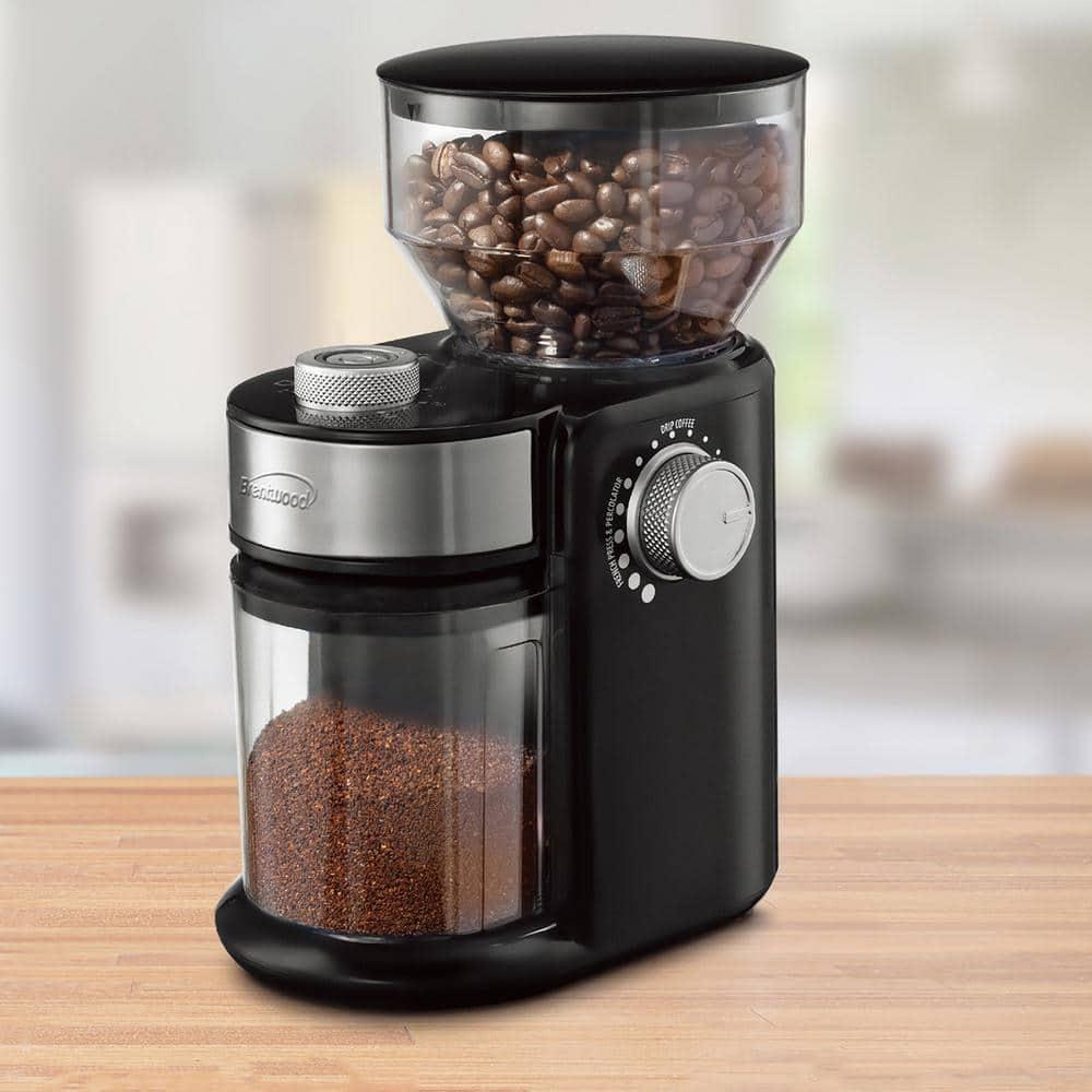 Brentwood 32-Cup Electric Automatic Burr Coffee Grinder in Black
