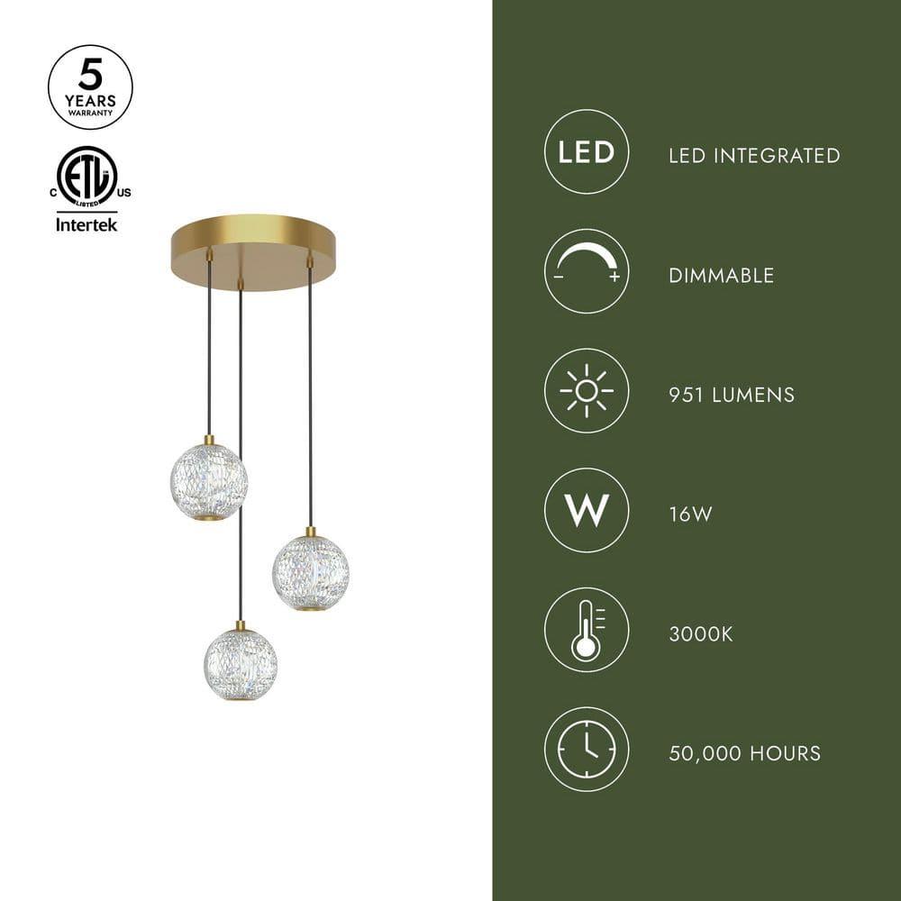 Marni 3 - Light LED Cluster Pendant
