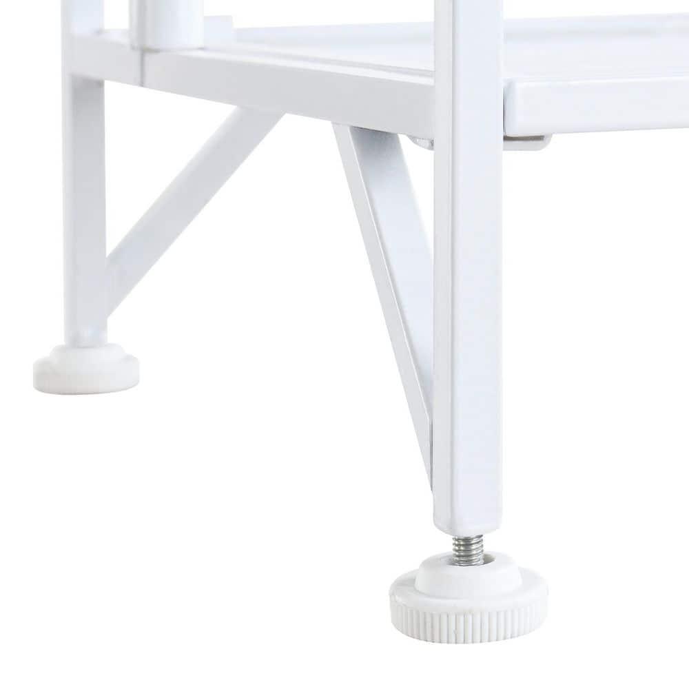 Convenience Concepts Designs2Go Metal Folding 4 Shelf Bookcase, White