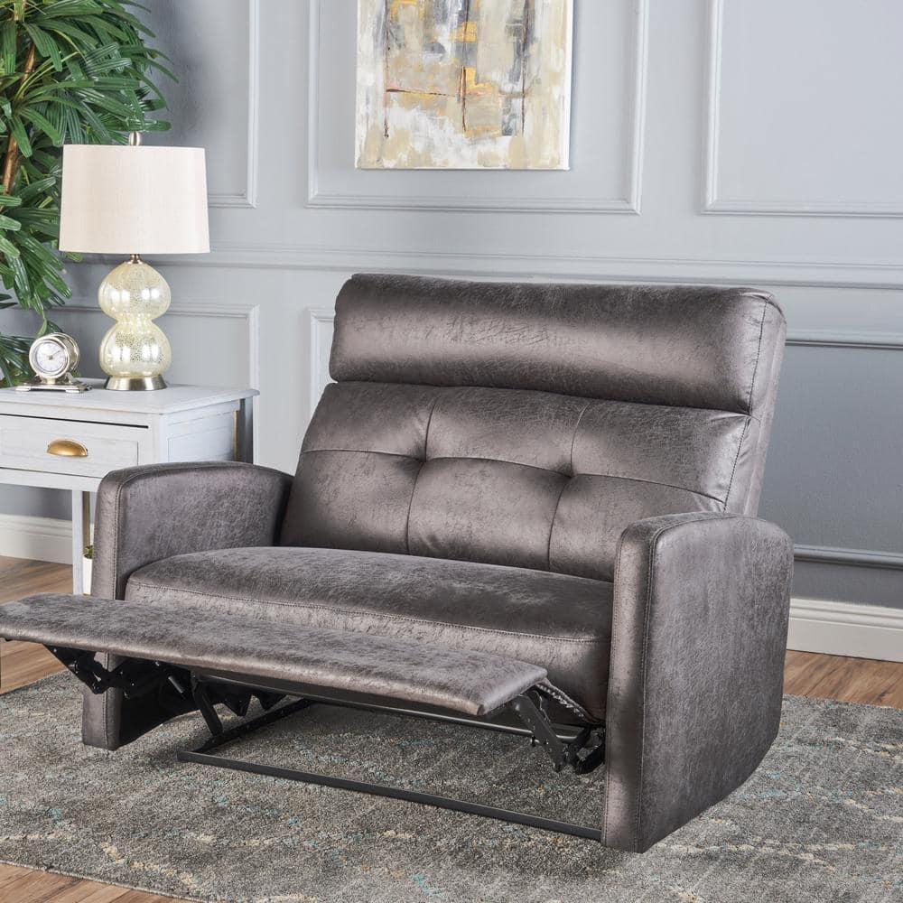 Halima 2-Seater Recliner - Slate - Christopher Knight Home: Upholstered Polyester, Hardwood Frame, 500lb Capacity