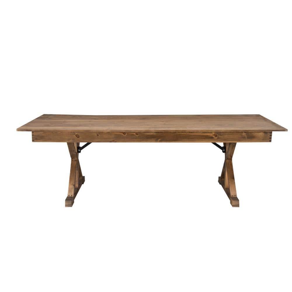 Taylor & Logan 84"x40" Hamish Rectangular Dining Table Brown: Seats Up to 8, Wood Frame, 1-Year Warranty