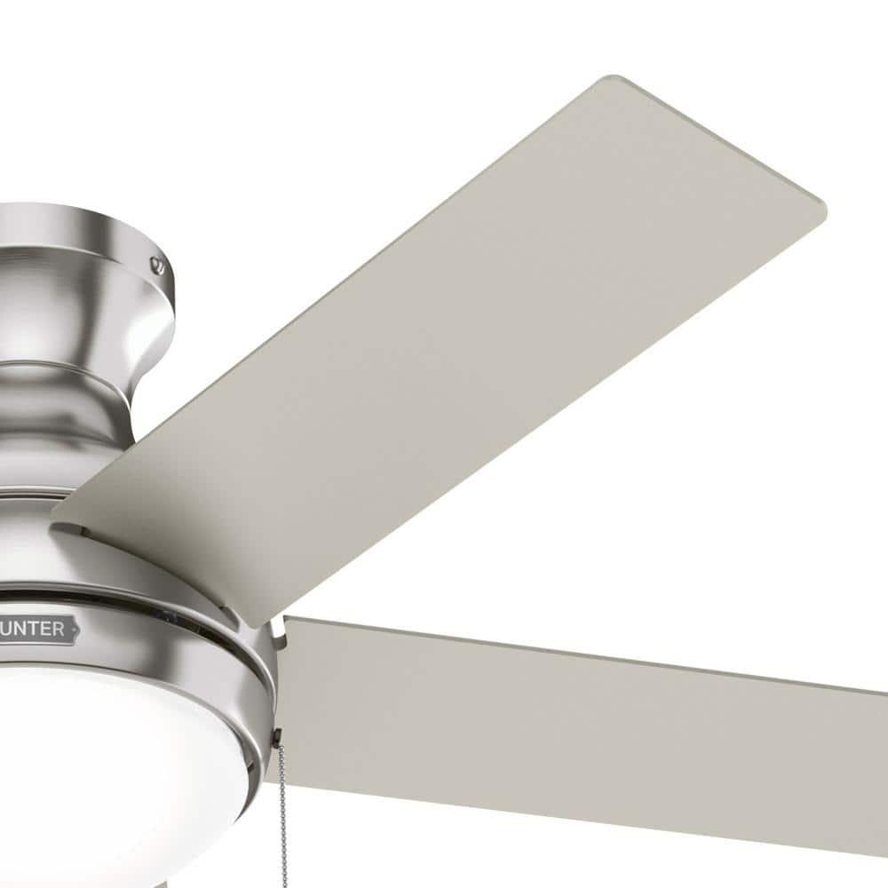 44" Aren 5 - Blade Flush Mount Ceiling Fan with Pull Chain and Light Kit Included
