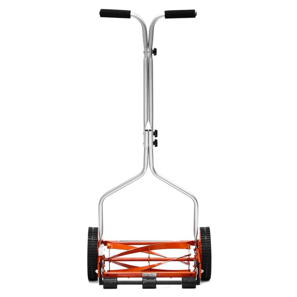 14 in. 4-Blade Manual Walk Behind Reel Lawn Mower