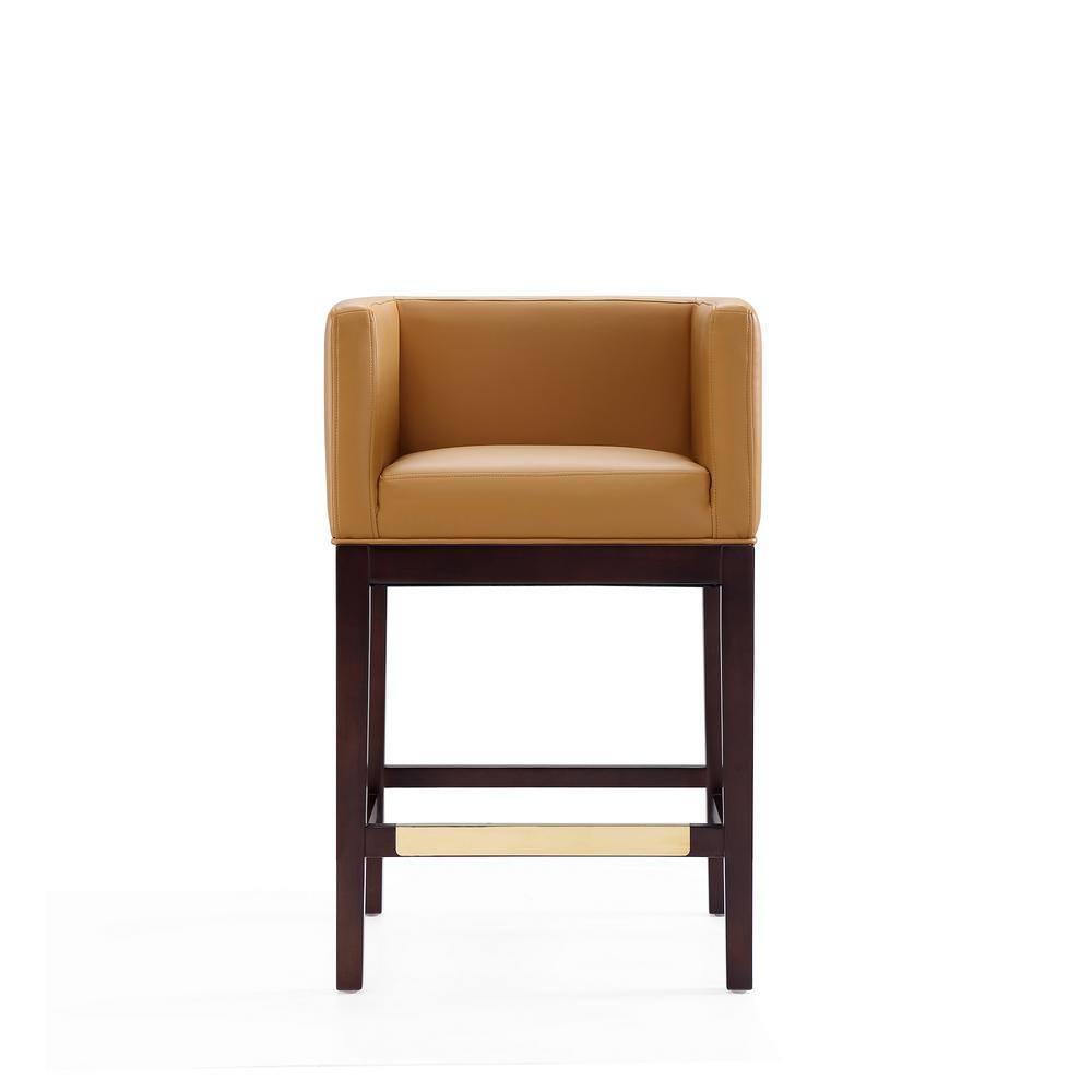 Set of 2 Kingsley Upholstered Beech Wood Counter Height Barstools - Manhattan Comfort