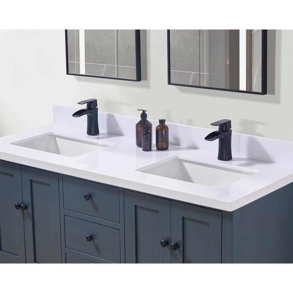 61'' Stone Double Bathroom Vanity Top with Sink