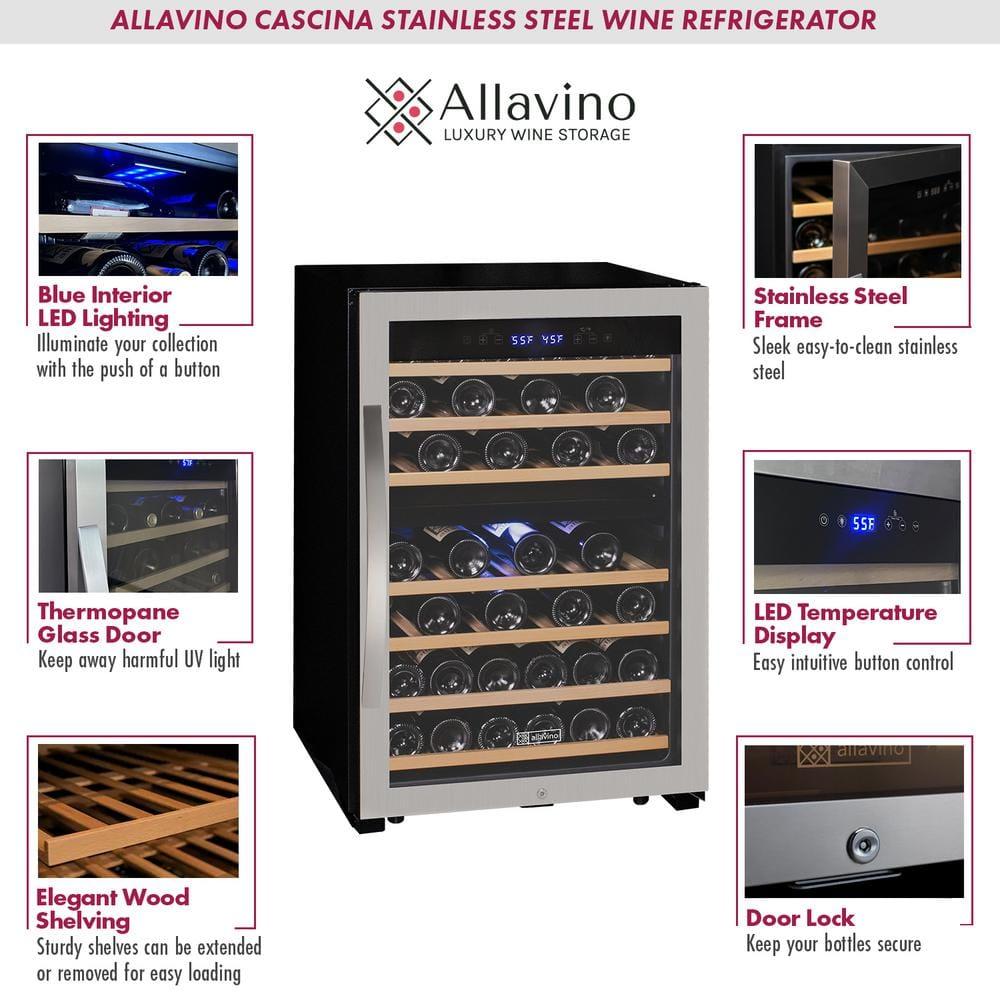 Allavino Allavino Dual Zone 21.625'' Freestanding 47 Bottle Wine Refrigerator