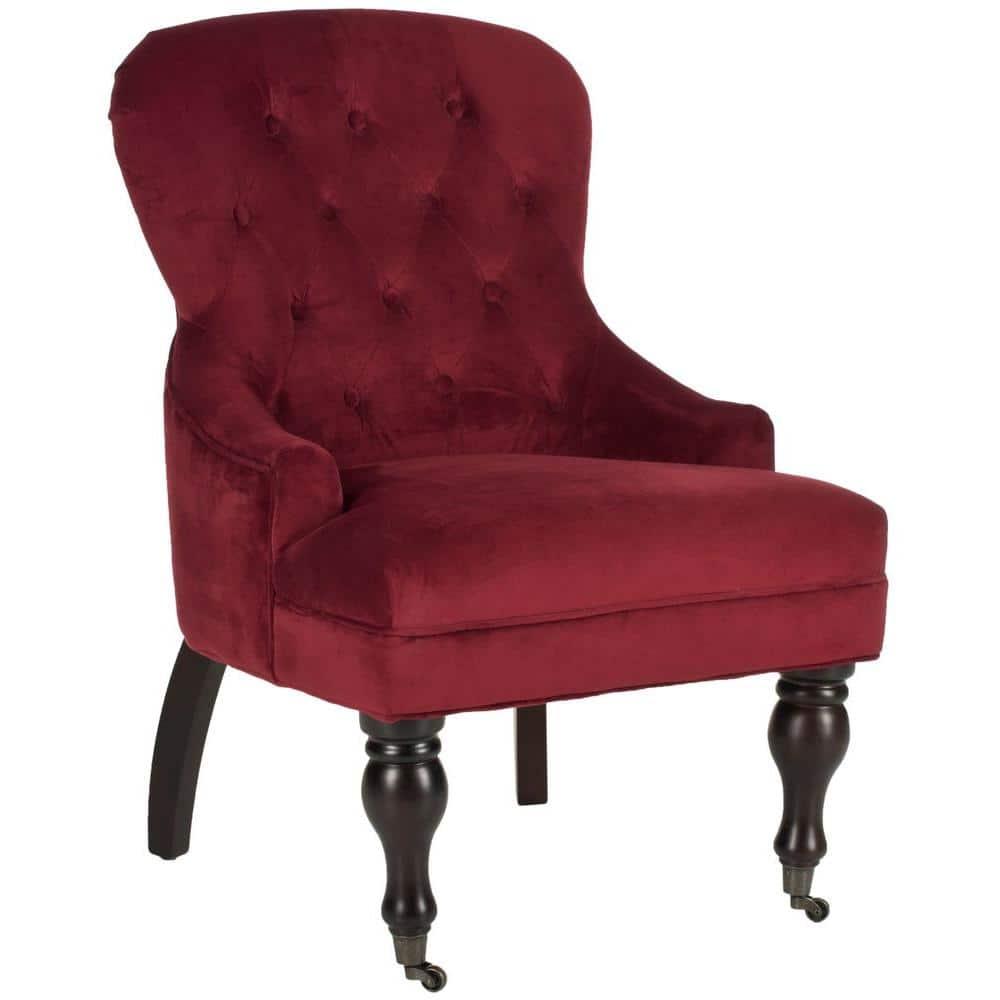 Falcon Arm Chair - MCR4544 - Red Velvet - Safavieh