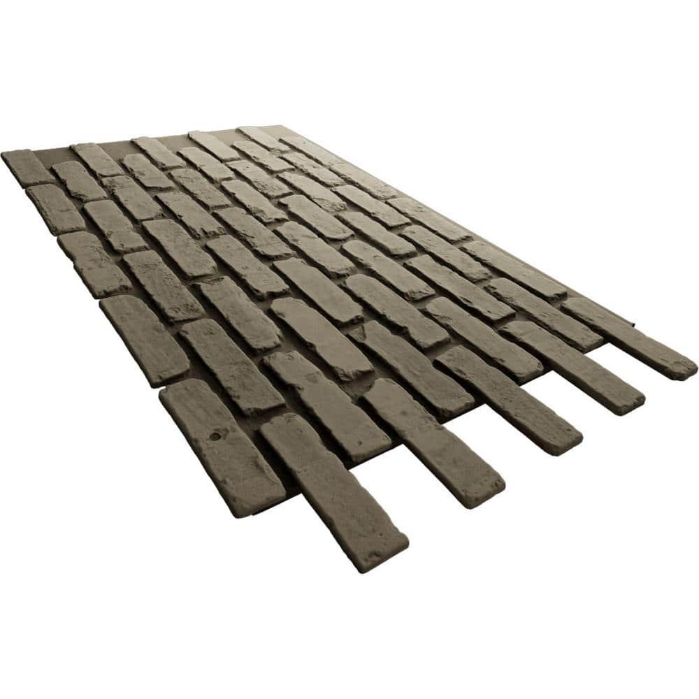 StoneCraft Aged Brick Faux Brick Panel, 46 7/8"W x 27"H x 1 1/4"D