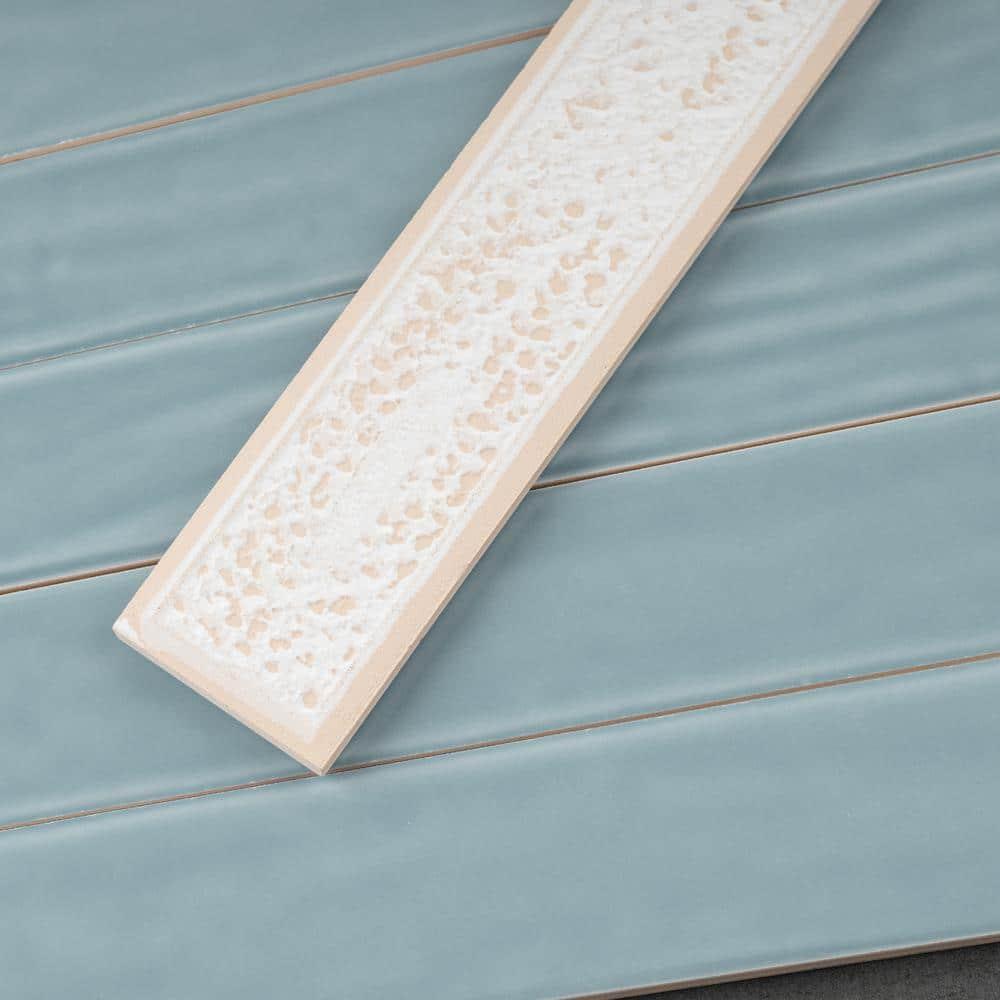 Supreme Tile Nova 1.97 in. X 11.81 in. Polished Ceramic Subway Wall Tile