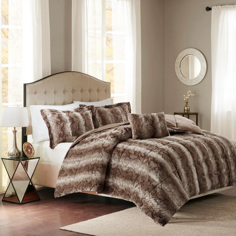 Madison Park Zuri Faux Fur Comforter Set