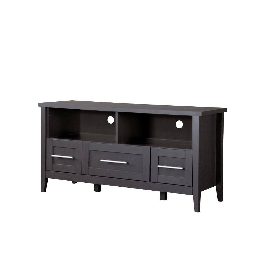 Baxton Studio Espresso TV StandThree Drawers