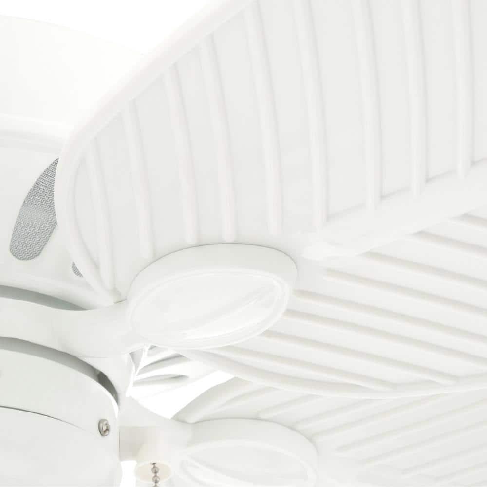 Cruise Tropical Palm 52" White Outdoor Ceiling Fan with Grain Blades