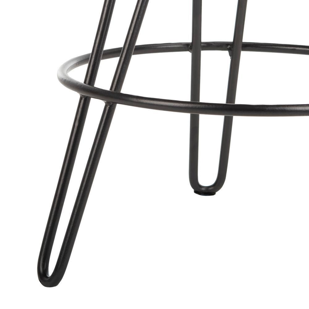 Kai Adjustable Swivel Counter Stool - BST3700 - Natural Honey/Black - Safavieh