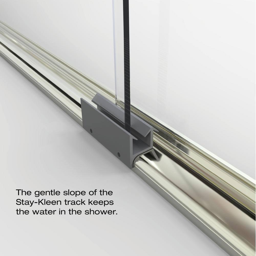Classic 56" W x 57" H Bypass Frameless Tub Door