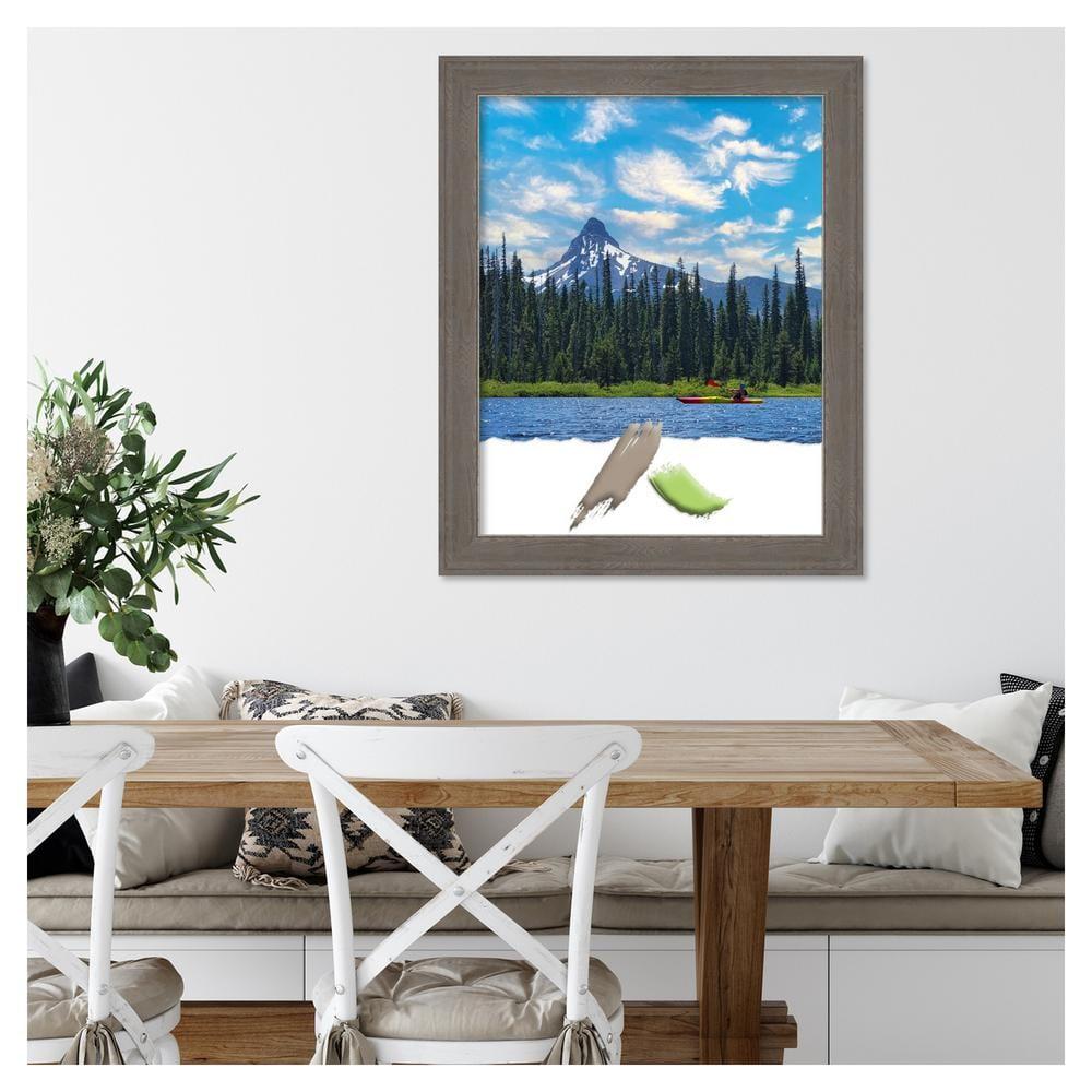 Amanti Art Alta Brown Grey Picture Frame Opening Size 22x28 in.