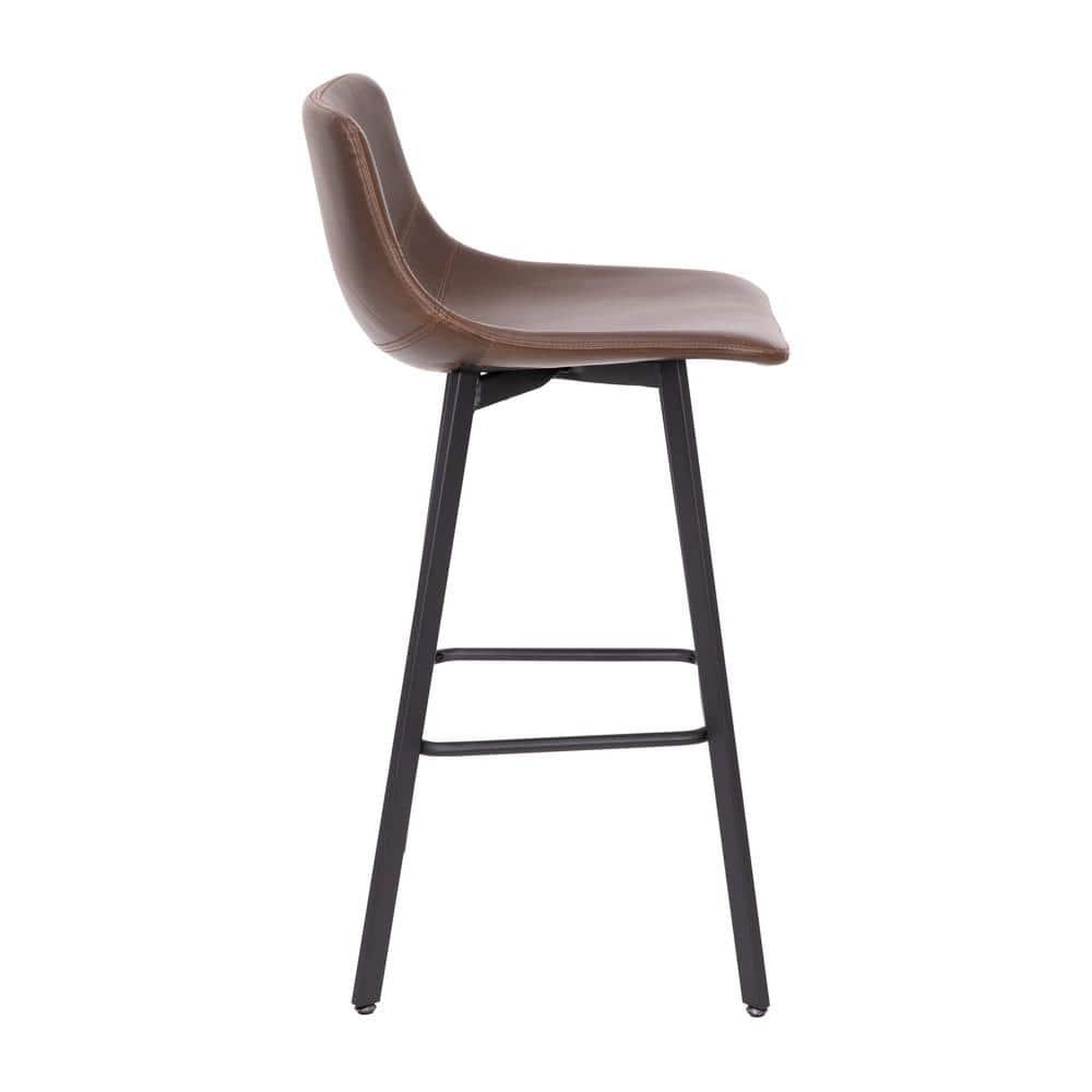 Taylor & Logan Brandy Upholstered Counter Stool with Metal Frame (Set of 2)