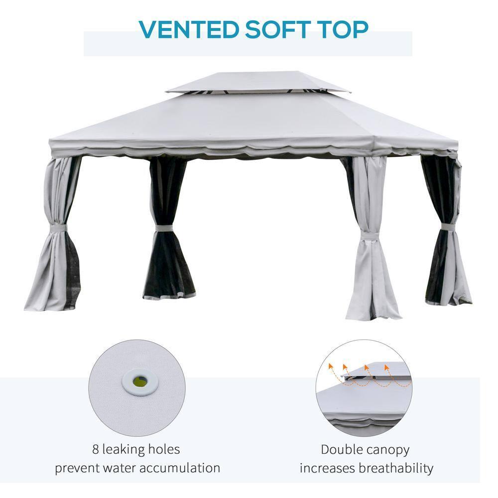 Outsunny 10' x 13' Canopy Shelter Gazebo, Lightweight