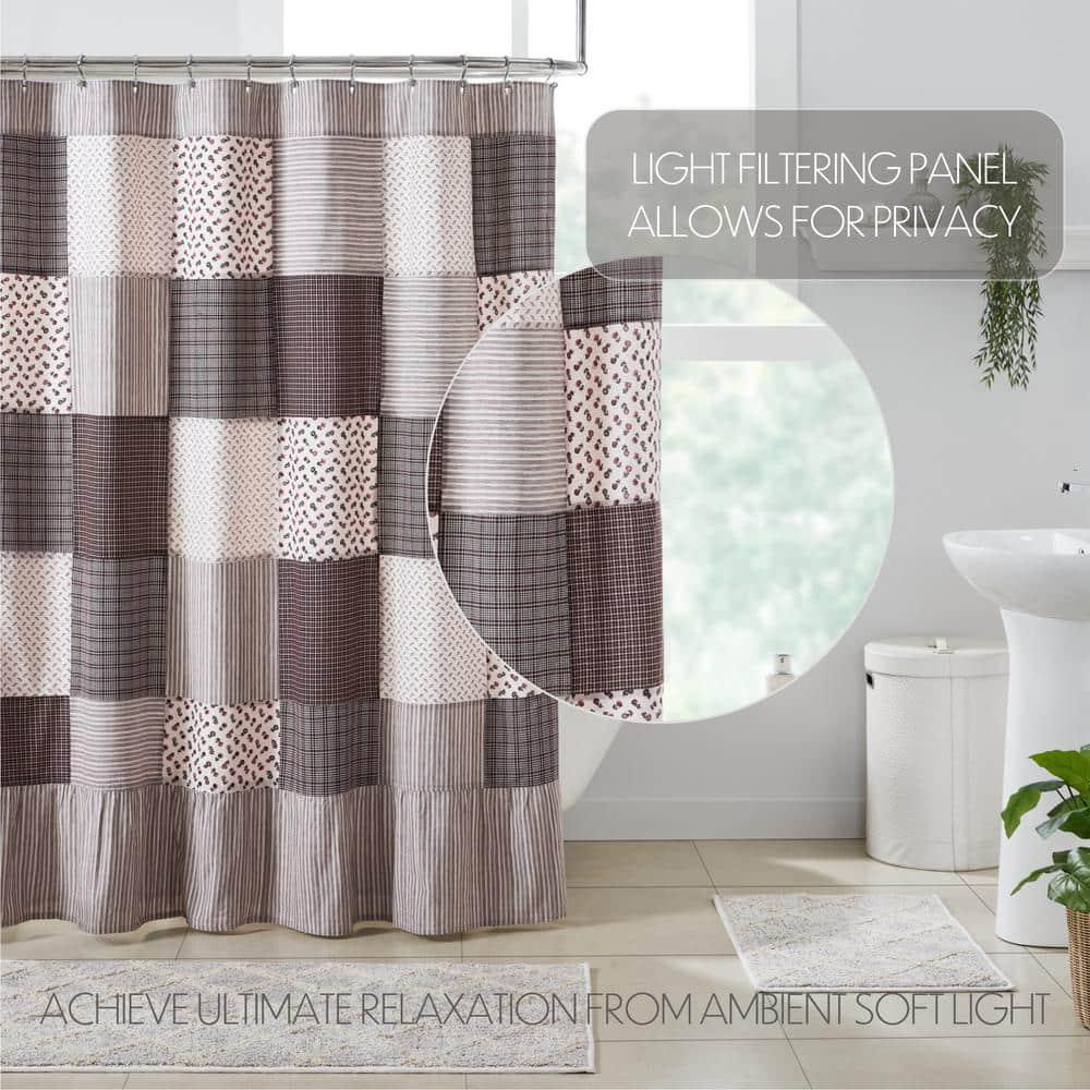VHC Brands Florette Patchwork Shower Curtain 72x72
