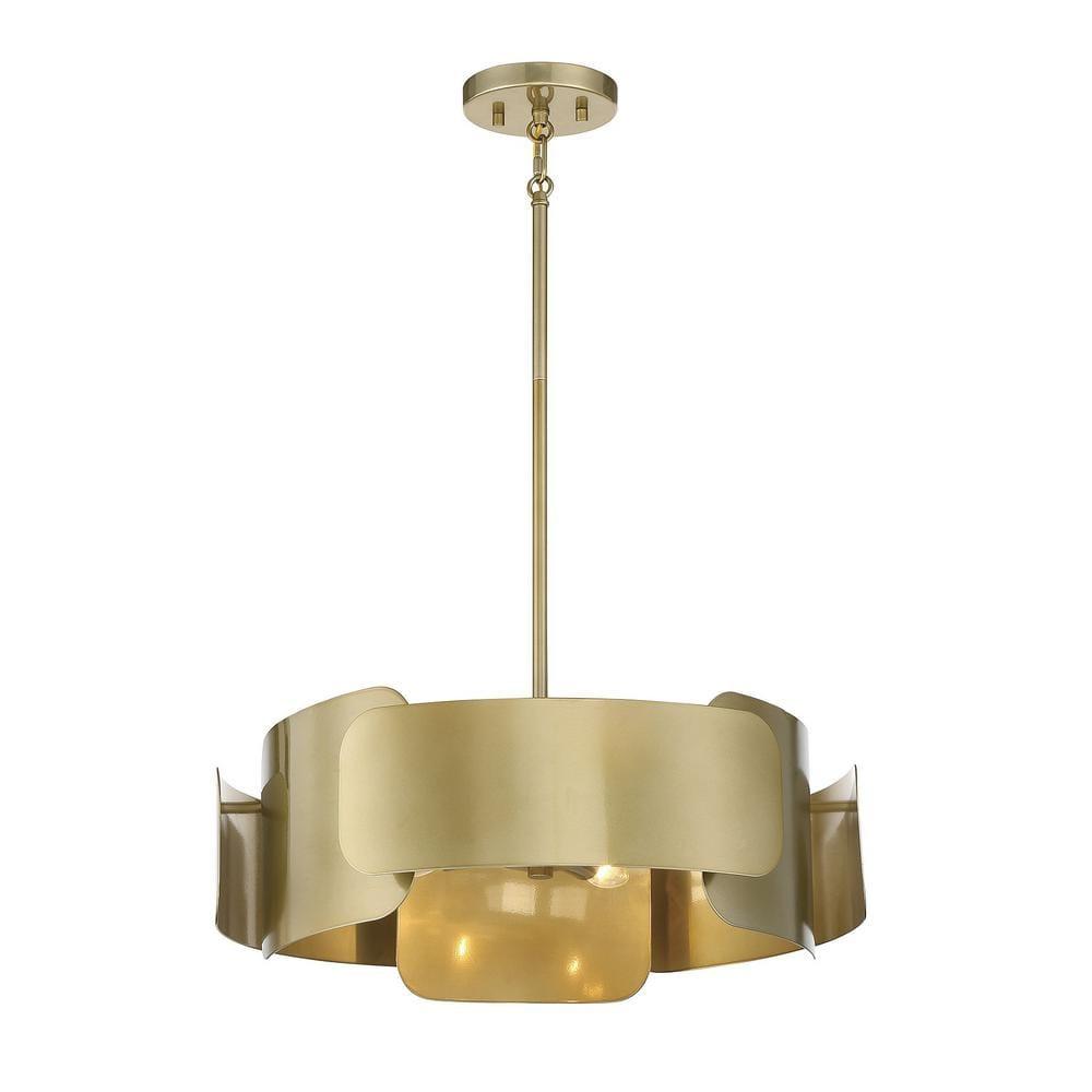 Trade Winds Bangle 4-Light Pendant in Burnished Brass