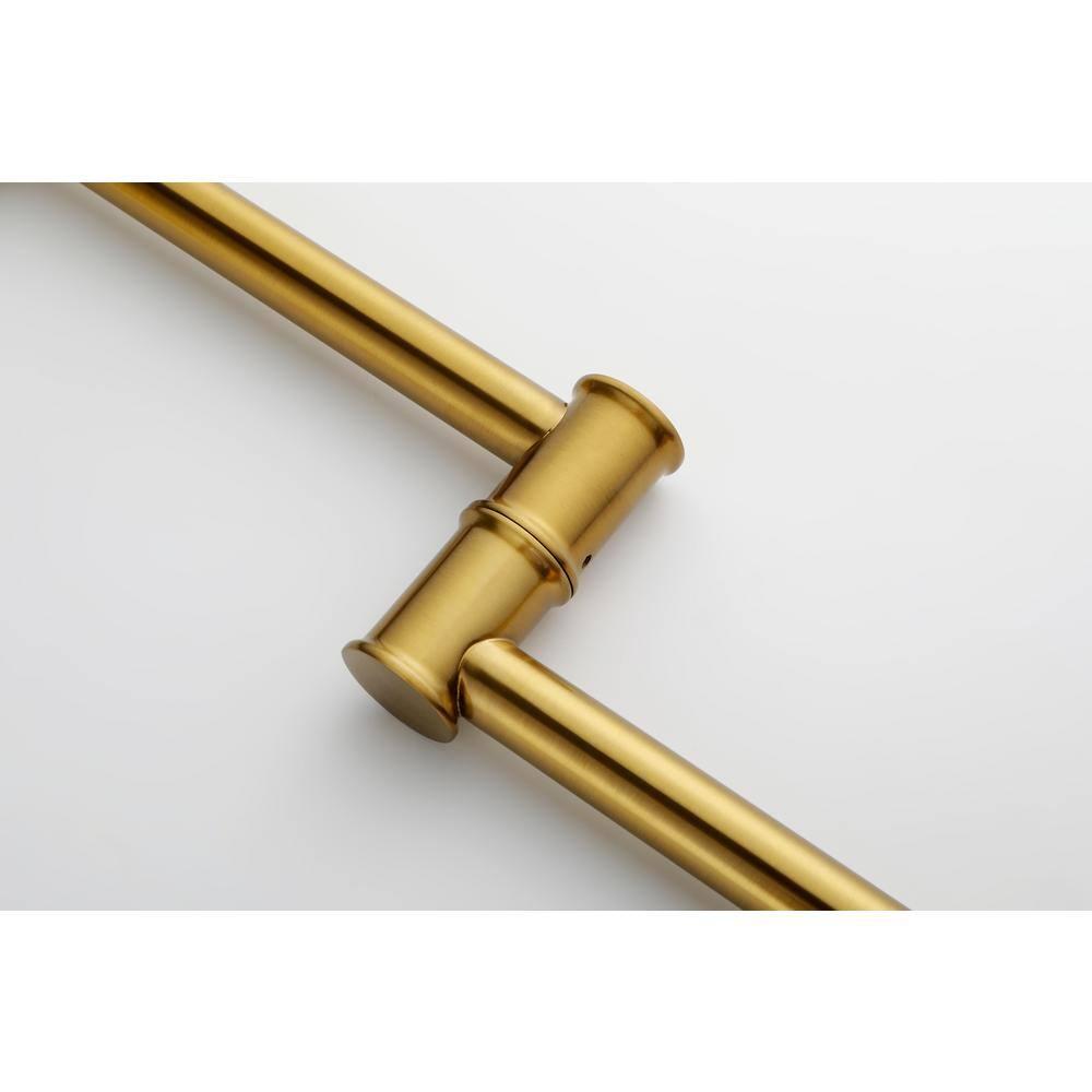 Brushed Gold Brass Wall-Mount Pot Filler Faucet with Swing Arm