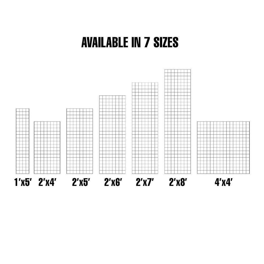 Grid Panel for Retail Display ? Perfect Metal Grid for Any Retail Display, 2? Width x 4? Height, 3 Grids Per Carton (Black)