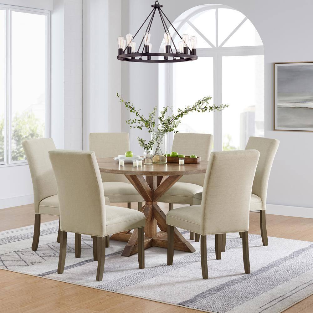 Set of 2 Gwyn Parsons Upholstered Armless Chairs Gray - Alaterre Furniture
