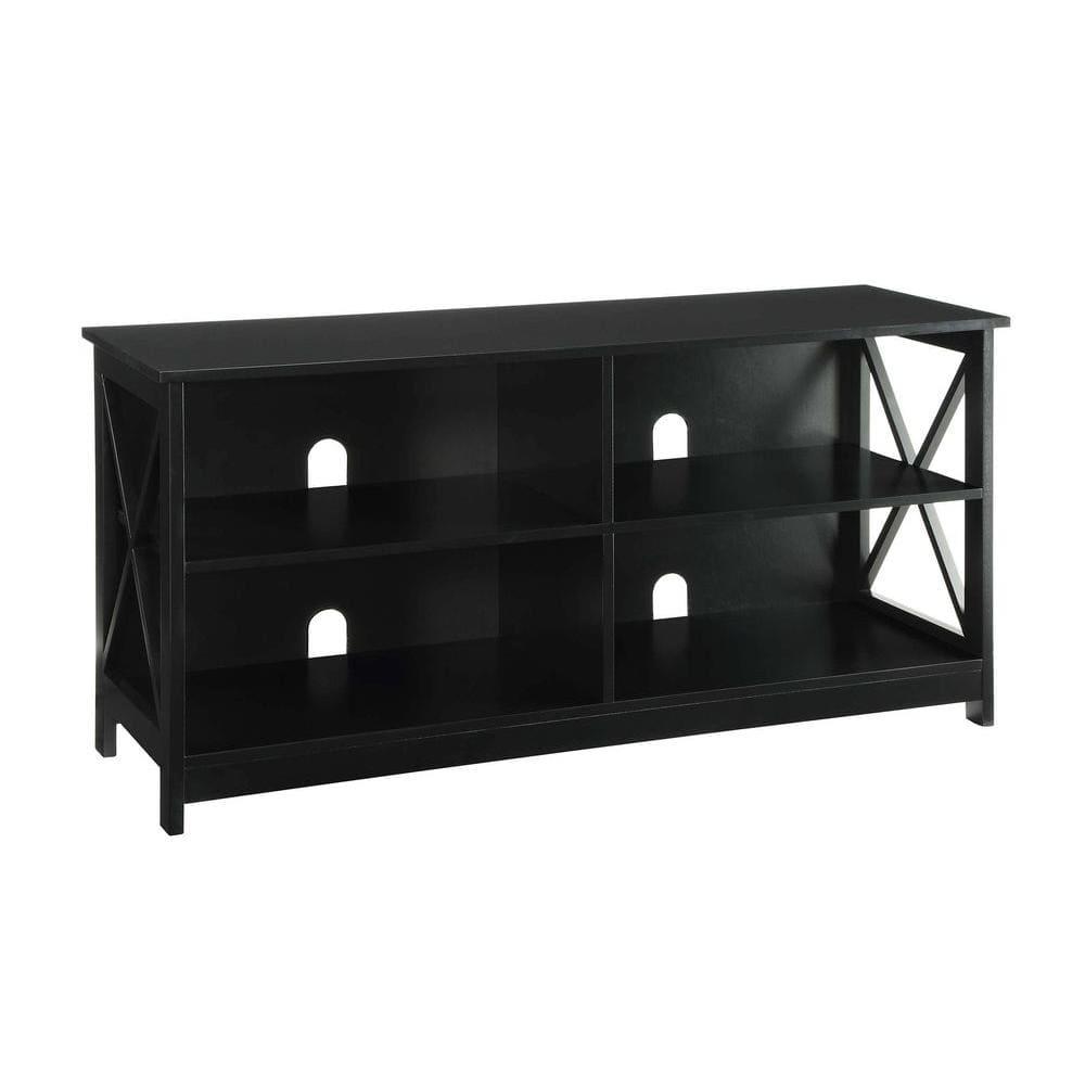 Convenience Concepts Oxford 55 inch TV Stand with Shelves, Black