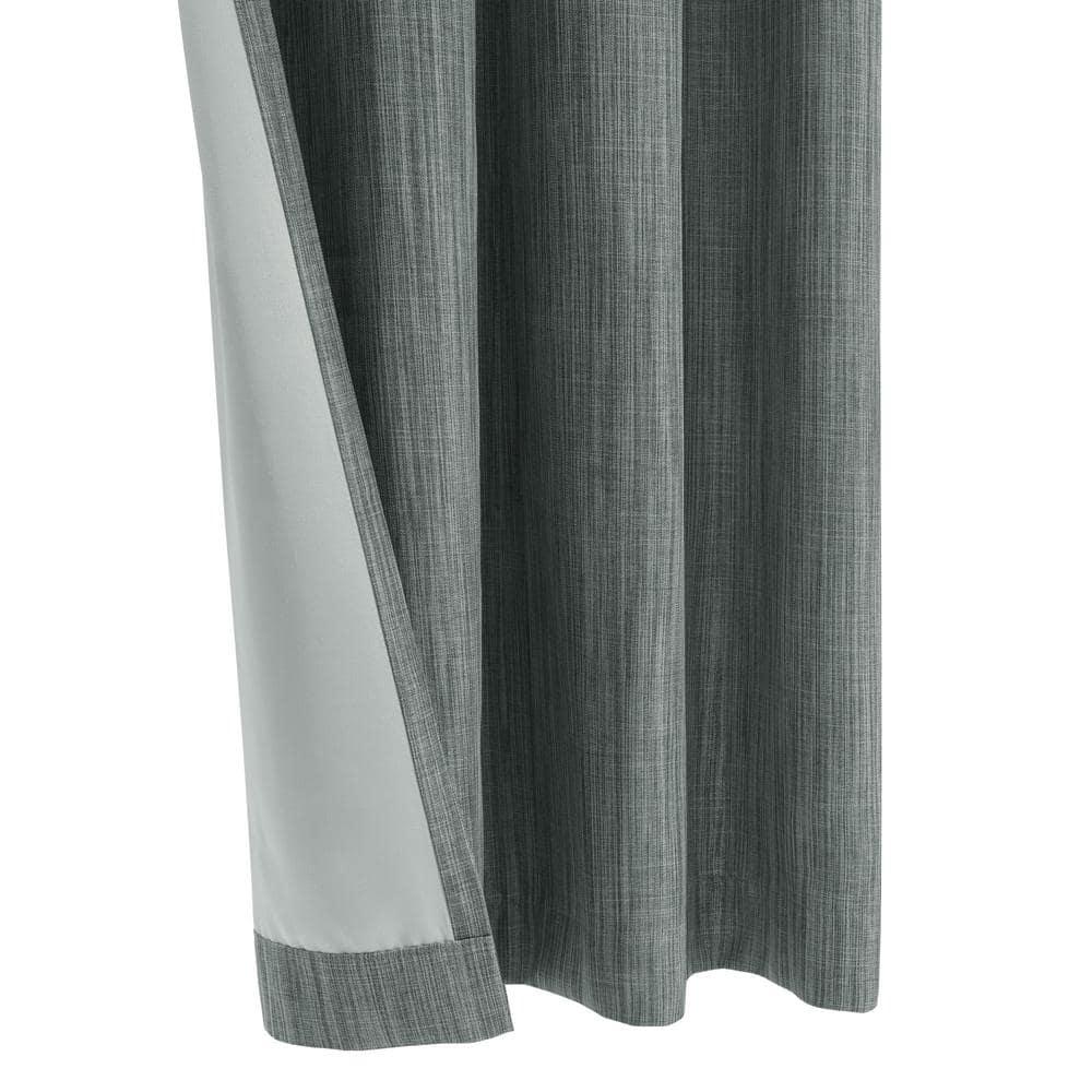 Thermalogic Bryson Provides UV Protection Exclusive Room Darkening Grommet Curtain Panel 52" x 95" Grey