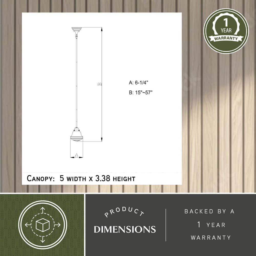 Vaxcel Huntley 1 - Light Pendant in  Satin Nickel