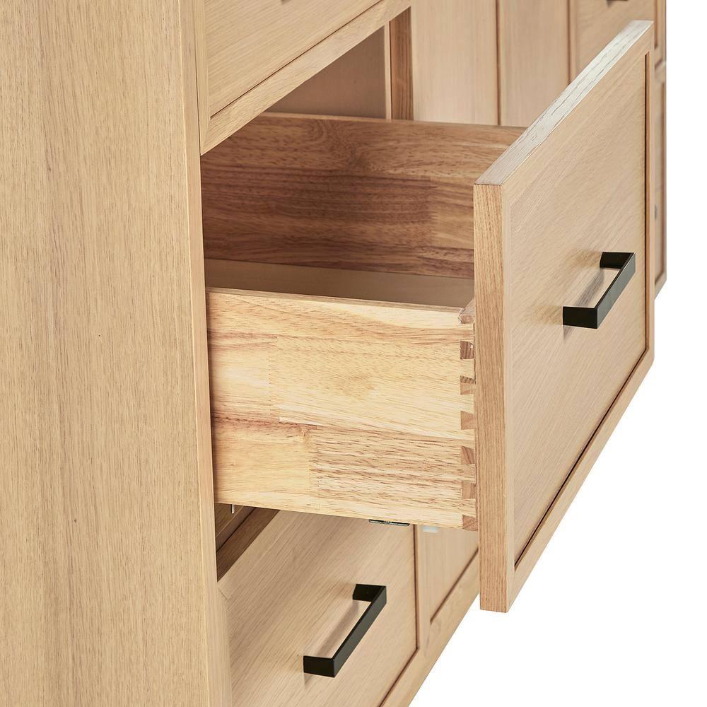 Kelly 66 in. W x 22 in. D x 36 in. H Single Bath Vanity in Oak with Carrara White Quartz Top