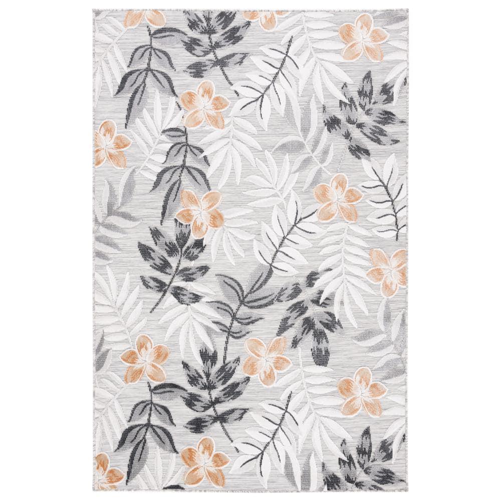 Cabana CBN405 Loomed Indoor/Outdoor Area Rug - Grey/Ivory - 5'1"x7'6" - Safavieh