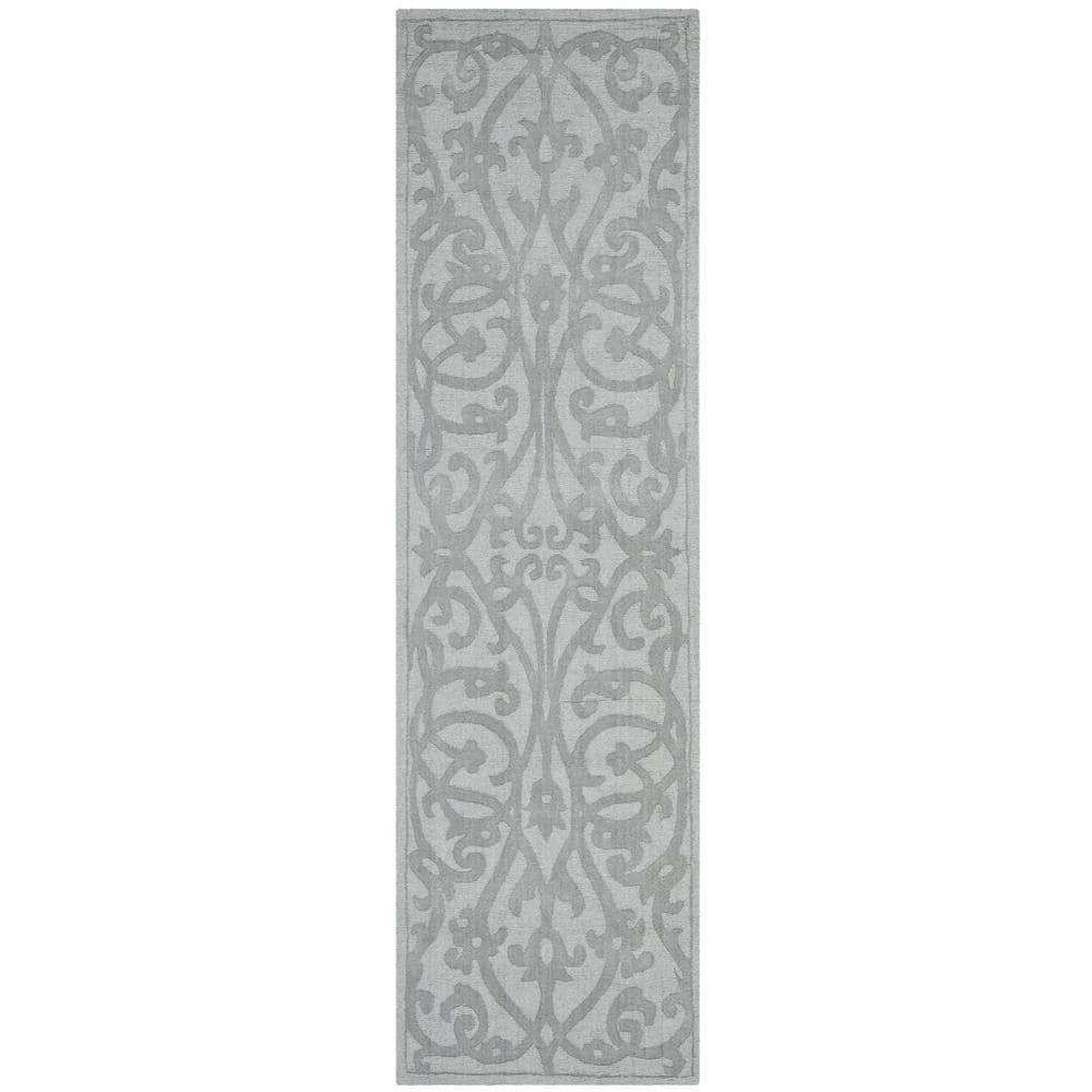 Impressions IM341 Hand Loomed Runner Rug - Grey - 2'3"x6' - Safavieh.