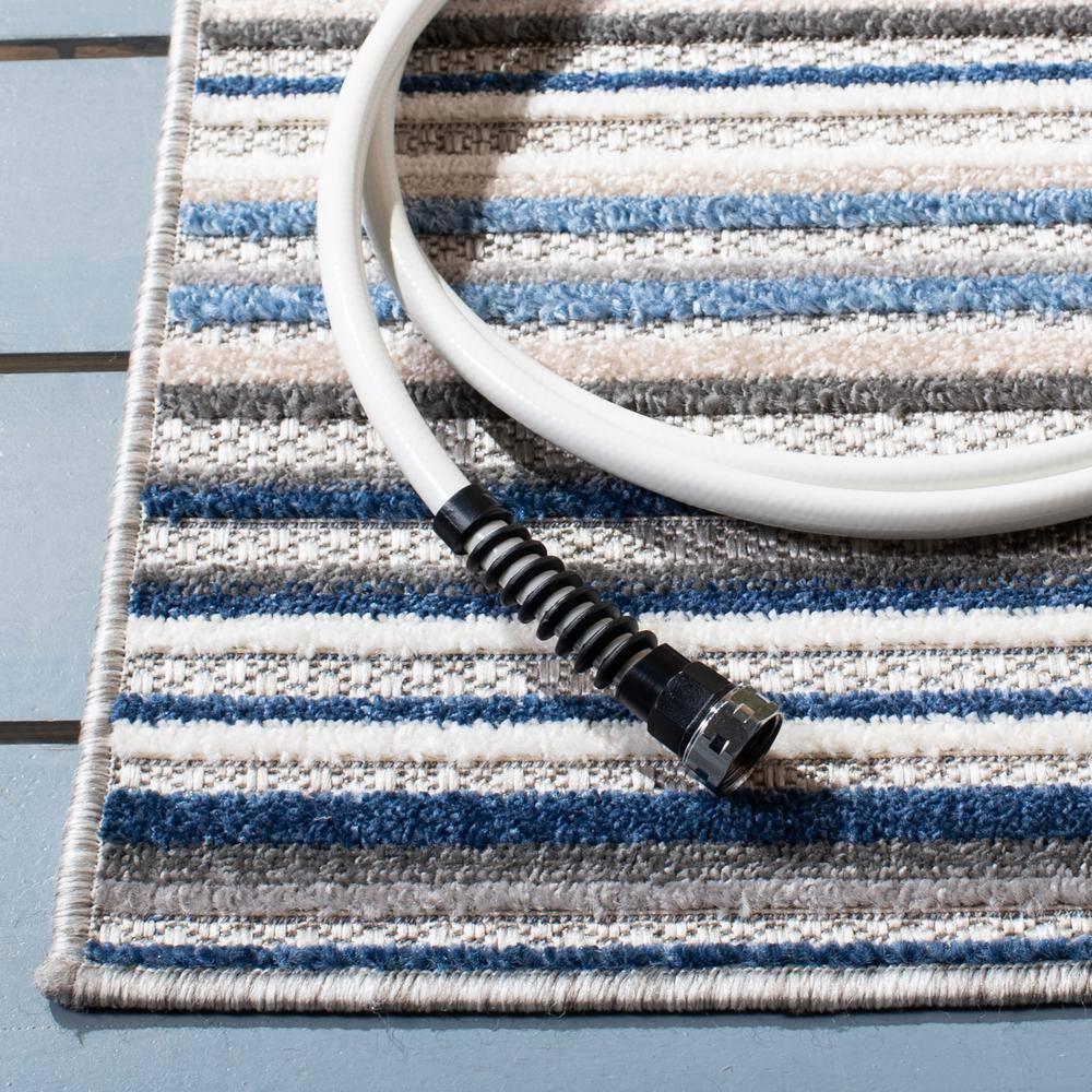 Cabana CBN323 Loomed Indoor Area Rug - Grey/Blue - 5'3"x7'6" - Safavieh