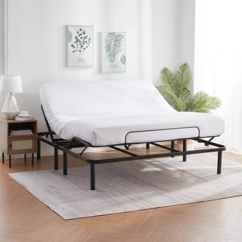 Bryt Basic Adjustable Bed Base, Queen Size Bed Frame with Motorized Head and Foot Incline and Wireless Remote