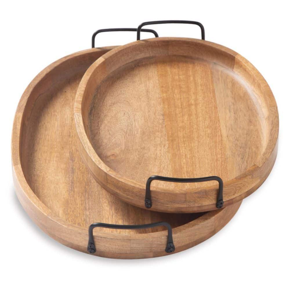 17 Stories Jocelyne Stainless Steel Tray - Set of 2