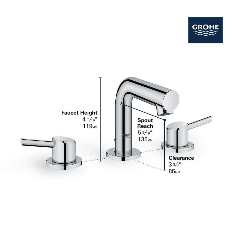 Concetto™ Mid-Arc Widespread Bathroom Faucet with Drain Assembly