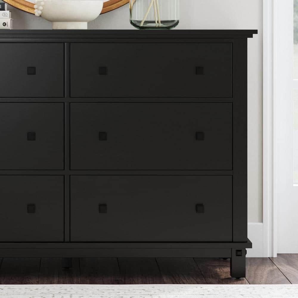 homestyles Oak Park Black Wood Dresser