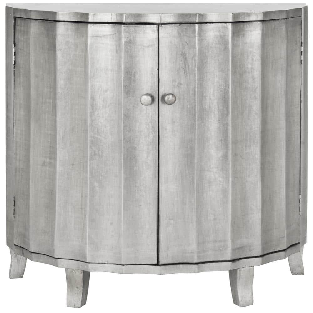 Rutherford Demilune Cabinet - AMH1516 - Silver - Safavieh Couture