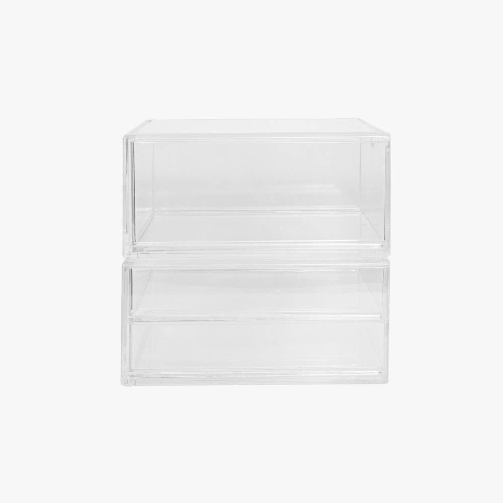Martha Stewart Thomas Martha Stewart Stackable Plastic Office Desktop Organizer Boxes - Single Drawer and 2 Drawers