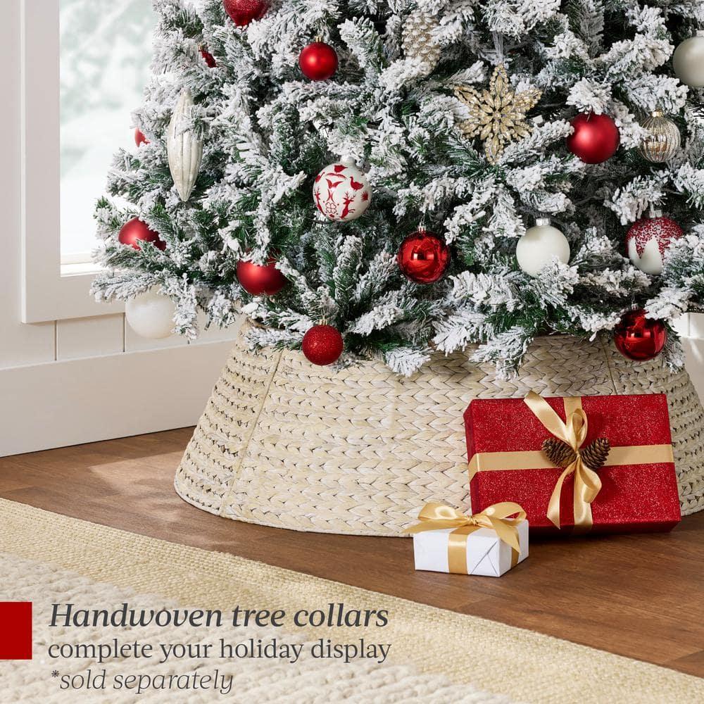 Best Choice Products 4.5ft Snow Flocked Christmas Tree, Premium Holiday Pine Branches, Foldable Metal Base