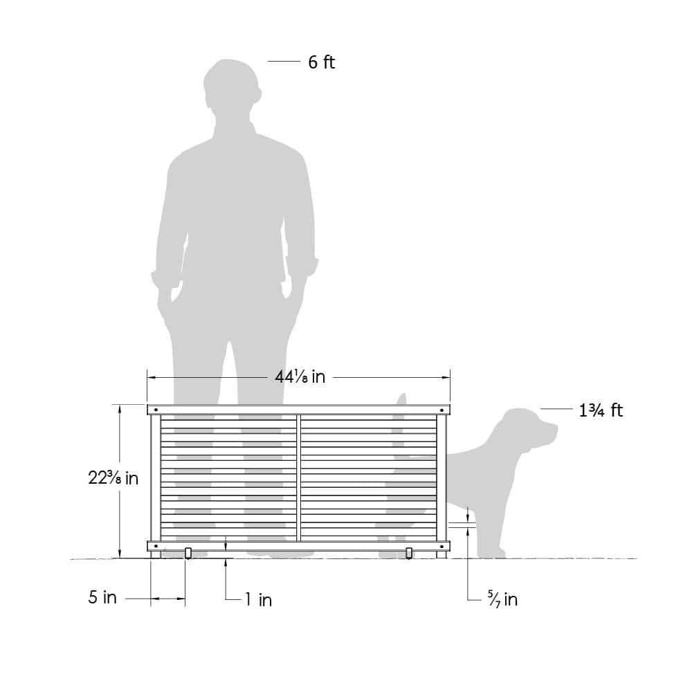 Zippity Outdoor Products 22in H x 44in W (2 Panels) Freestanding Zippity Portable Puppy Fence Kit, Cedar Color Dog Puppy Playpen, Dog Fence Outdoor for Yard, Vinyl Picket Outdoor Dog Fence, Dog Play Pen Indoors, ZP19072