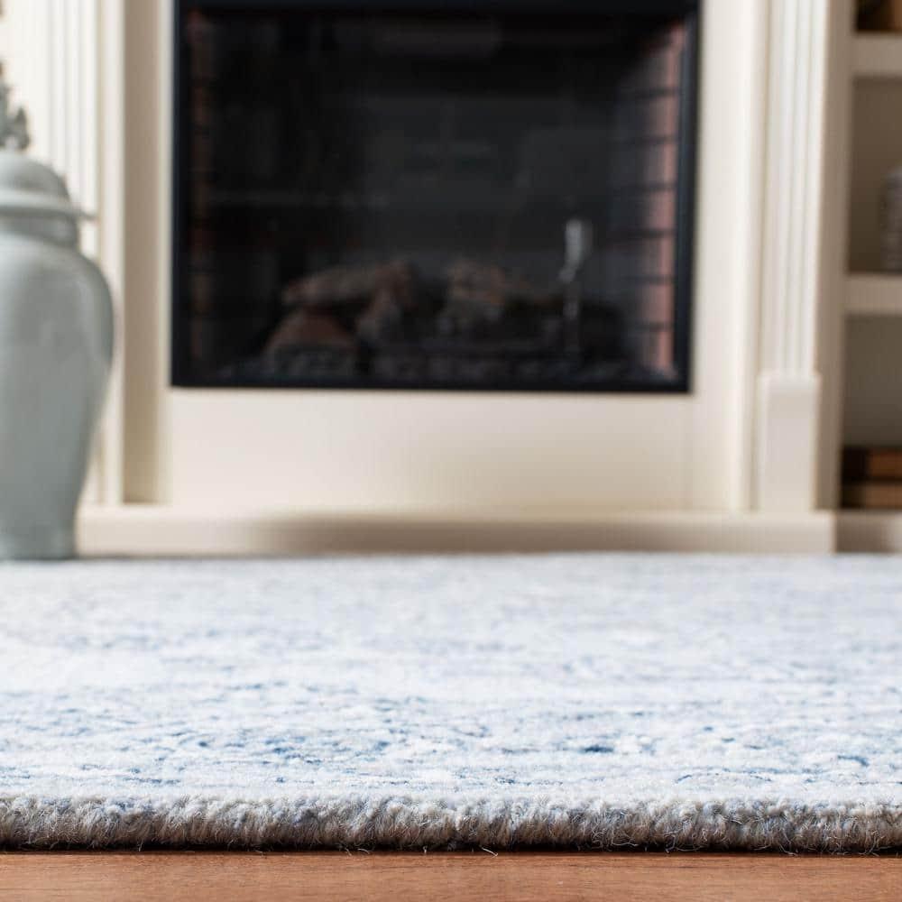 Micro-Loop MLP504 Hand Tufted Indoor Runner Rug - Light Blue/Ivory - 2'3"x11' - Safavieh