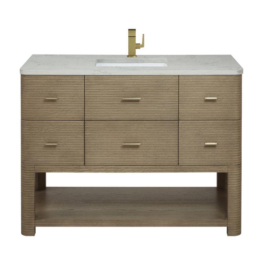 Lucian 48'' Single Bathroom Vanity with Quartz Top