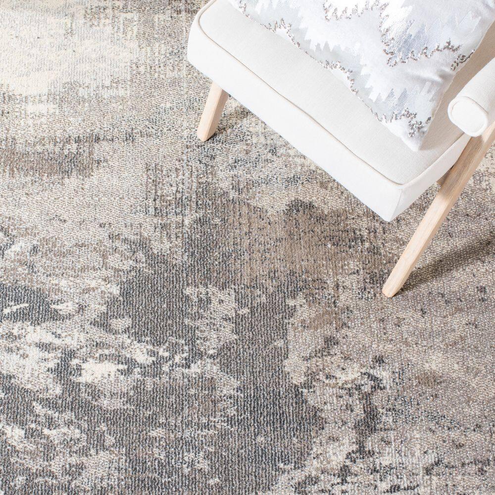 Madison MAD425 Power Loomed Indoor Area Rug - Grey/Beige - 4'x6' - Safavieh