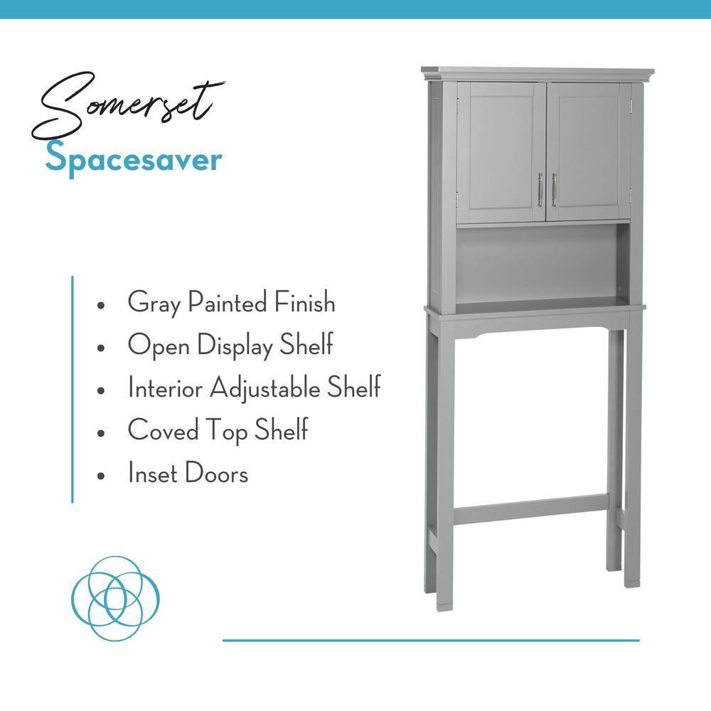 RiverRidge Somerset Over the Toilet Bathroom Spacesaver Wall Medicine Storage Cabinet with Adjustable Shelf