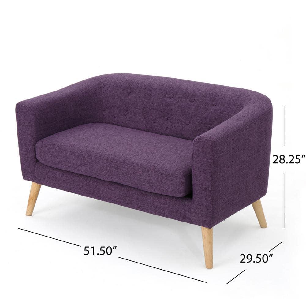 Bridie Mid-Century Loveseat Muted Purple - Christopher Knight Home: Stylish 2-Seater, Polyester Upholstery, Hardwood Frame